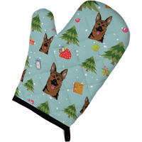 "Caroline's Treasures BB5000OVMT Christmas German Shepherd Oven Mitt, 12"" by 8.5"", Multicolor"