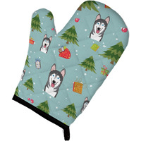 "Caroline's Treasures BB5007OVMT Christmas Alaskan Malamute Oven Mitt, 12"" by 8.5"", Multicolor"