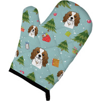 "Caroline's Treasures BB5013OVMT Christmas Cavalier Spaniel Oven Mitt, 12"" by 8.5"", Multicolor"