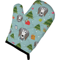 "Caroline's Treasures BB5018OVMT Christmas Saluki Oven Mitt, 12"" by 8.5"", Multicolor"