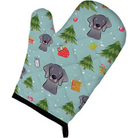"Caroline's Treasures BB5020OVMT Christmas Weimaraner Oven Mitt, 12"" by 8.5"", Multicolor"