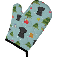 "Caroline's Treasures BB5024OVMT Christmas Black Labrador Oven Mitt, 12"" by 8.5"", Multicolor"