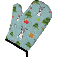 "Caroline's Treasures BB5025OVMT Christmas Italian Greyhound Oven Mitt, 12"" by 8.5"", Multicolor"