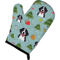 "Caroline's Treasures BB5026OVMT Christmas Bernese Mountain Dog Oven Mitt, 12"" by 8.5"", Multicolor"