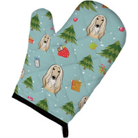 "Caroline's Treasures BB5033OVMT Christmas Afghan Hound Oven Mitt, 12"" by 8.5"", Multicolor"
