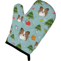 "Caroline's Treasures BB5037OVMT Christmas Papillon Oven Mitt, 12"" by 8.5"", Multicolor"