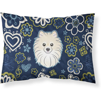 Blue Flowers Pomeranian Fabric Standard Pillowcase
