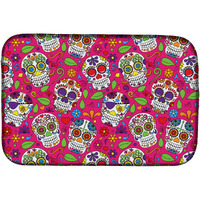 "Caroline's Treasures Day Of The Dead Pink Dish Drying Mat, 14"" x 21"""