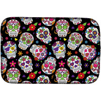 "Caroline's Treasures Day Of The Dead Black Dish Drying Mat, 14"" x 21"""