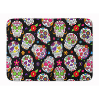 "Caroline's Treasures Day of the Dead Black Floor Mat, 19"" x 27"", Multicolor"
