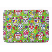 "Caroline's Treasures Day of the Dead Green Floor Mat, 19"" x 27"", Multicolor"