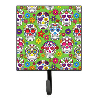 "Caroline's Treasures Day of the Dead Green Wall Hook, Small, Multicolor"