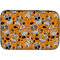"Caroline's Treasures Day Of The Dead Orange Dish Drying Mat, 14"" x 21"""
