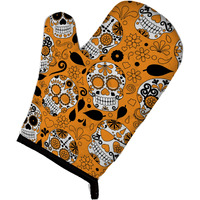 "Caroline's Treasures BB5118OVMT Day of the Dead Orange Oven Mitt, Multicolor, 12"" x 8.5"""