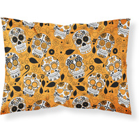 "Caroline's Treasures Day of the Dead Orange Pillowcase, Standard, Multicolor"