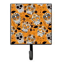 "Caroline's Treasures Day of the Dead Orange Wall Hook, Small, Multicolor"