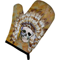 "Caroline's Treasures BB5121OVMT Day of the Dead Indian Skull Oven Mitt, Multicolor, 12"" x 8.5"""