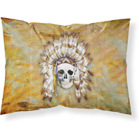 "Caroline's Treasures Day of the Dead Indian Skull Pillowcase, Standard, Multicolor"