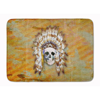 "Caroline's Treasures Day of the Dead Indian Skull Floor Mat, 19"" x 27"", Multicolor"