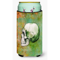 "Caroline's Treasures Day of The Dead green Skull Tall Boy Beverage Insulator Hugger, Multicolor"