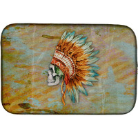 "Caroline's Treasures Day of the Dead Indian Skull Dish Drying Mat, 14"" x 21"""