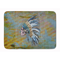 "Caroline's Treasures Day of the Dead Indian Chief Skull Floor Mat, 19"" x 27"", Multicolor"