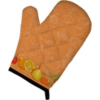 "Caroline's Treasures Fruits and Vegetables in Orange Oven Mitt, Multicolor, 12"" x 8.5"""