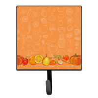 "Caroline's Treasures Fruits and Vegetables in Orange Wall Hook, Small, Multicolor"