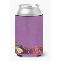 "Caroline's Treasures Fruits & Vegetables In Purple Can or Bottle Hugger, Can Hugger, Multicolor"