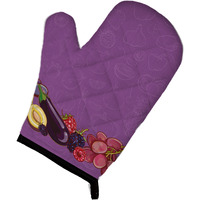 "Caroline's Treasures Fruits and Vegetables in Purple Oven Mitt, Multicolor, 12"" x 8.5"""