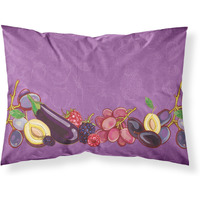 "Caroline's Treasures Fruits and Vegetables in Purple Pillowcase, Standard, Multicolor"