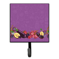 "Caroline's Treasures Fruits and Vegetables in Purple Wall Hook, Small, Multicolor"