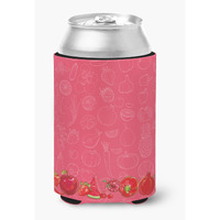 "Caroline's Treasures Fruits & Vegetables In Red Can or Bottle Hugger, Can Hugger, Multicolor"