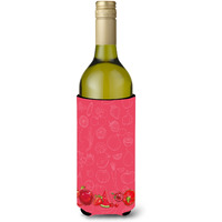 "Caroline's Treasures Fruits and Vegetables in Red Wine Bottle Beverage Insulator Hugger, 750 ml, Multicolor"