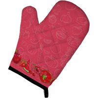"Caroline's Treasures Fruits and Vegetables in Red Oven Mitt, Multicolor, 12"" x 8.5"""