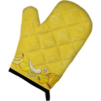 "Caroline's Treasures Fruits and Vegetables in Yellow Oven Mitt, Multicolor, 12"" x 8.5"""