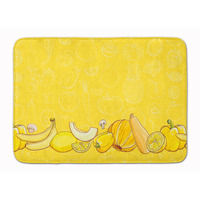 "Caroline's Treasures Fruits and Vegetables in Yellow Floor Mat, 19"" x 27"", Multicolor"