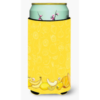 "Caroline's Treasures Fruits & Vegetables In Yellow Tall Boy Beverage Insulator Hugger, Multicolor"