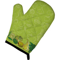 "Caroline's Treasures Fruits and Vegetables in Green Oven Mitt, Multicolor, 12"" x 8.5"""