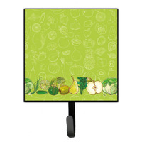 "Caroline's Treasures Fruits and Vegetables in Green Wall Hook, Small, Multicolor"