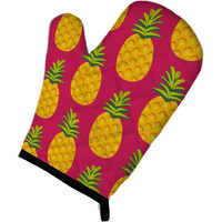 "Caroline's Treasures Pineapples on Pink Oven Mitt, Multicolor, 12"" x 8.5"""
