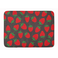 "Caroline's Treasures Strawberries on Gray Floor Mat, 19"" x 27"", Multicolor"