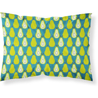 "Caroline's Treasures Pears on Green Pillowcase, Standard, Multicolor"