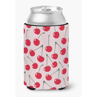 "Caroline's Treasures Cherries on Pink Can or Bottle Hugger, Can Hugger, Multicolor"