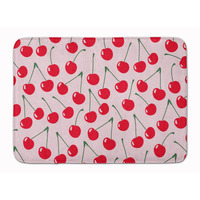 "Caroline's Treasures Cherries on Pink Floor Mat, 19"" x 27"", Multicolor"