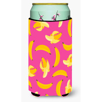 "Caroline's Treasures Bananas On Pink Tall Boy Beverage Insulator Hugger, Multicolor"
