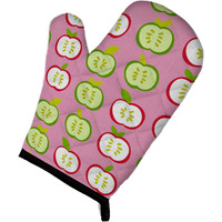 "Caroline's Treasures Apples on Pink Oven Mitt, Multicolor, 12"" x 8.5"""