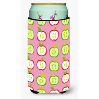 "Caroline's Treasures Apples On Pink Tall Boy Beverage Insulator Hugger, Multicolor"