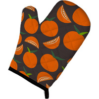 "Caroline's Treasures Oranges on Gray Oven Mitt, Multicolor, 12"" x 8.5"""