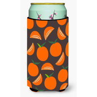 "Caroline's Treasures Oranges On Gray Tall Boy Beverage Insulator Hugger, Multicolor"